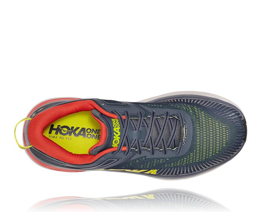 Tenis Hoka One One Hombre Azul Marino - Bondi 7 - PYXH29184